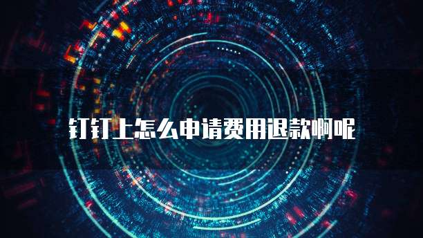 钉钉上怎么申请费用退款啊呢