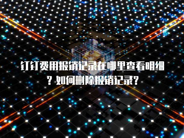 钉钉费用报销记录在哪里查看明细？如何删除报销记录？