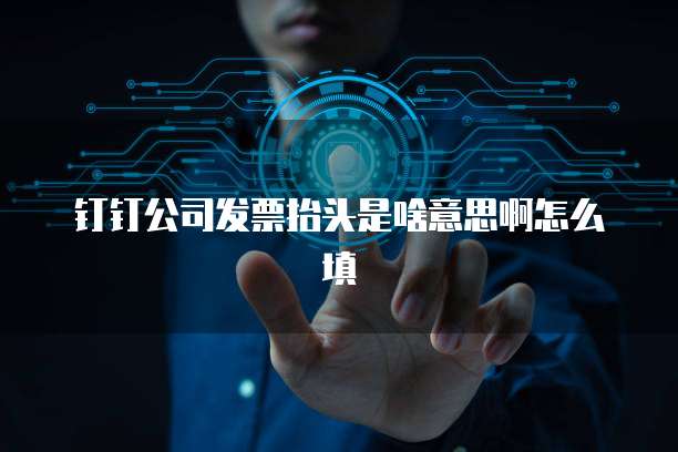 钉钉公司发票抬头是啥意思啊怎么填
