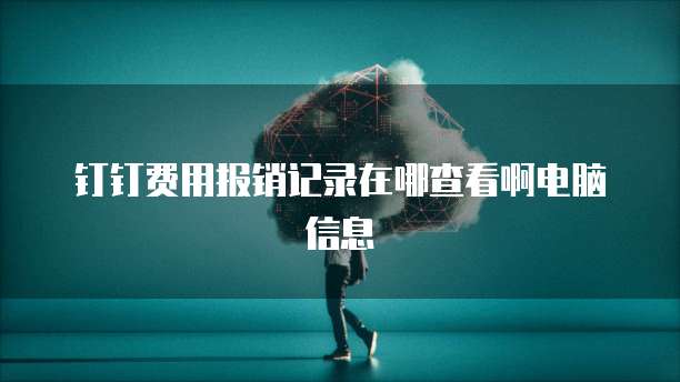 钉钉费用报销记录在哪查看啊电脑信息