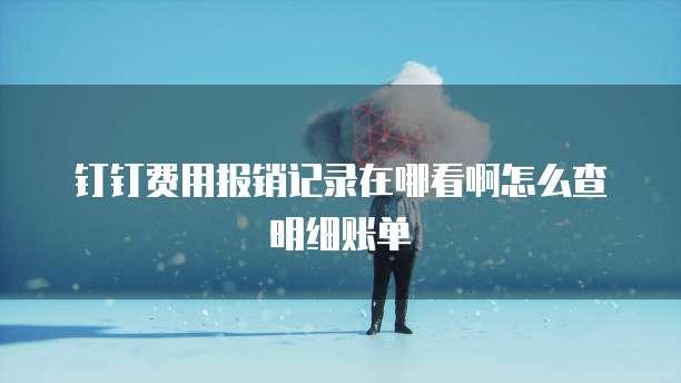 钉钉费用报销记录在哪看啊怎么查明细账单