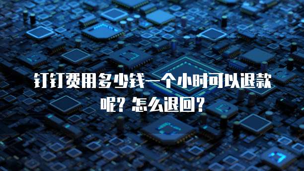 钉钉费用多少钱一个小时可以退款呢?怎么退回?