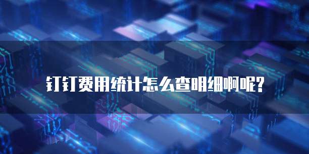 钉钉费用统计怎么查明细啊呢?