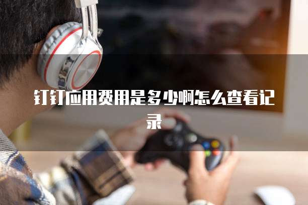 钉钉应用费用是多少啊怎么查看记录
