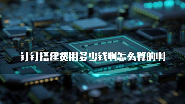 钉钉搭建费用多少钱啊怎么算的啊