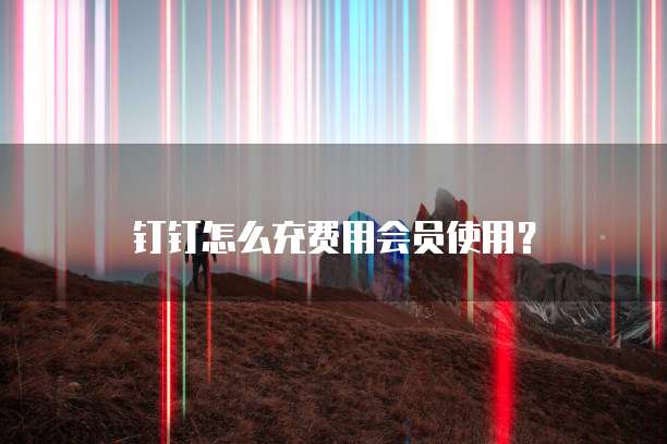 钉钉怎么充费用会员使用?