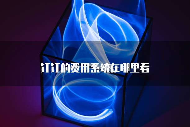 钉钉的费用系统在哪里看