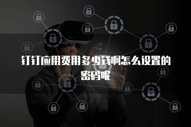 钉钉应用费用多少钱啊怎么设置的密码呢