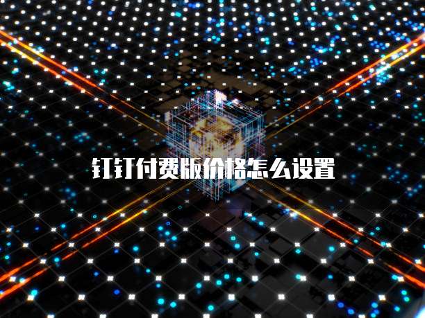 钉钉付费版价格怎么设置