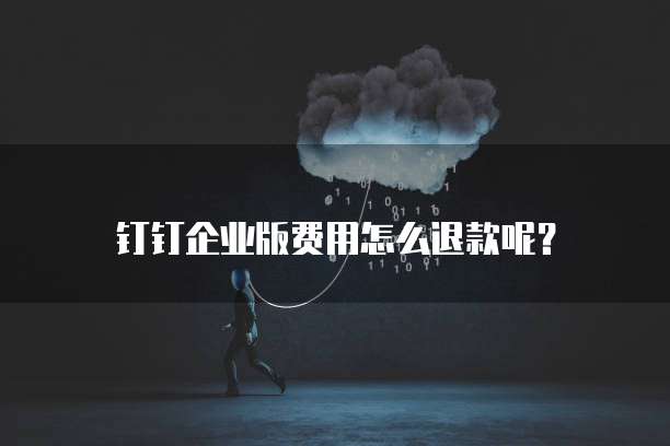 钉钉企业版费用怎么退款呢?