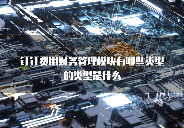 钉钉费用财务管理模块有哪些类型的类型是什么
