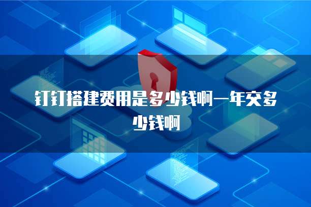 钉钉搭建费用是多少钱啊一年交多少钱啊