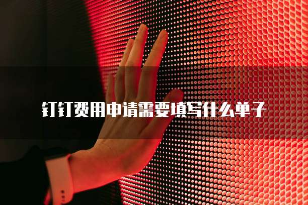 钉钉费用申请需要填写什么单子