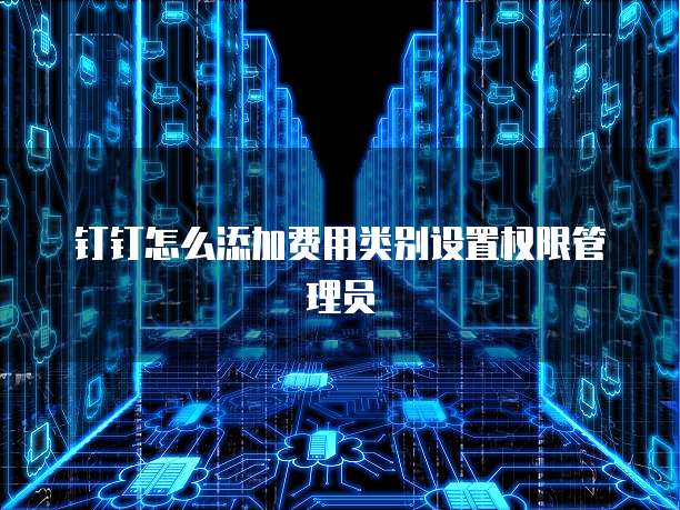 钉钉怎么添加费用类别设置权限管理员