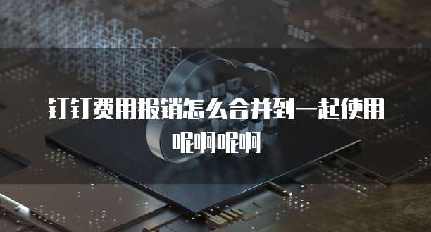 钉钉费用报销怎么合并到一起使用呢啊呢啊
