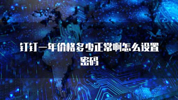 钉钉一年价格多少正常啊怎么设置密码