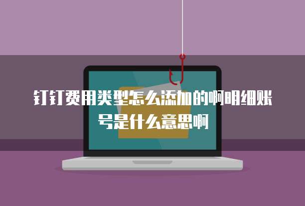 钉钉费用类型怎么添加的啊明细账号是什么意思啊