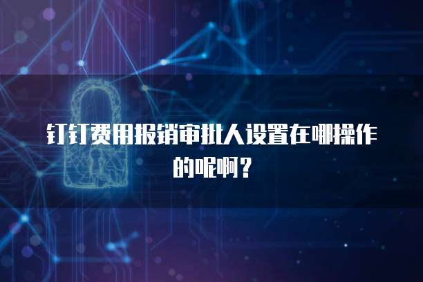 钉钉费用报销审批人设置在哪操作的呢啊?