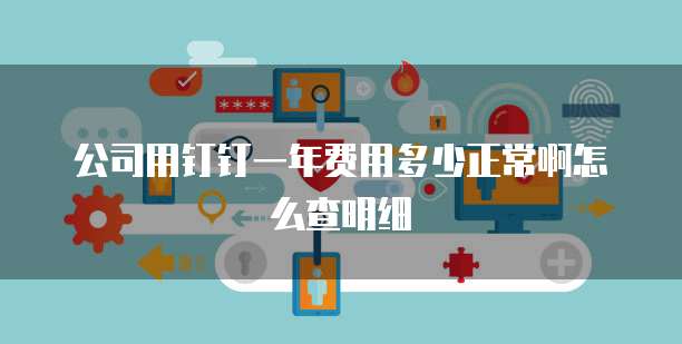 公司用钉钉一年费用多少正常啊怎么查明细