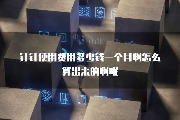 钉钉使用费用多少钱一个月啊怎么算出来的啊呢