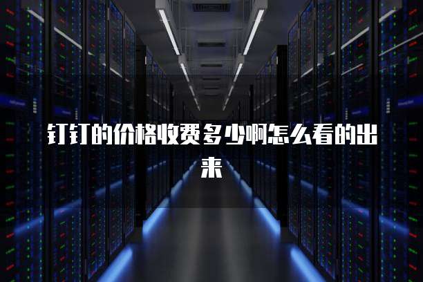 钉钉的价格收费多少啊怎么看的出来