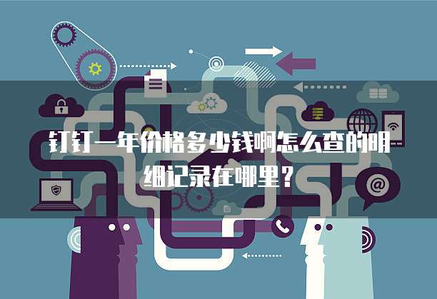 钉钉一年价格多少钱啊怎么查的明细记录在哪里?