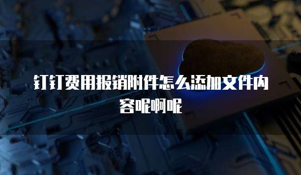 钉钉费用报销附件怎么添加文件内容呢啊呢