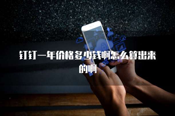 钉钉一年价格多少钱啊怎么算出来的啊