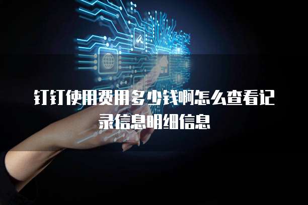 钉钉使用费用多少钱啊怎么查看记录信息明细信息
