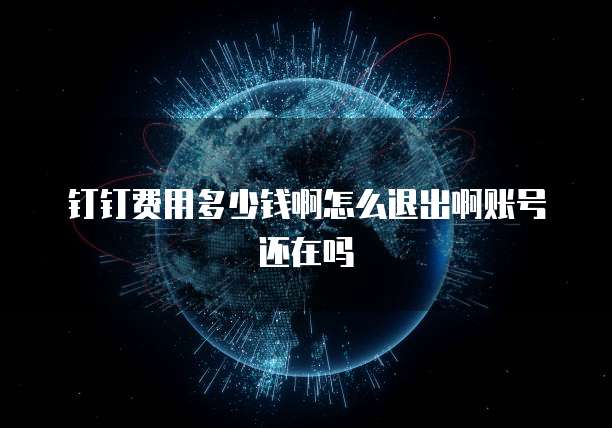 钉钉费用多少钱啊怎么退出啊账号还在吗