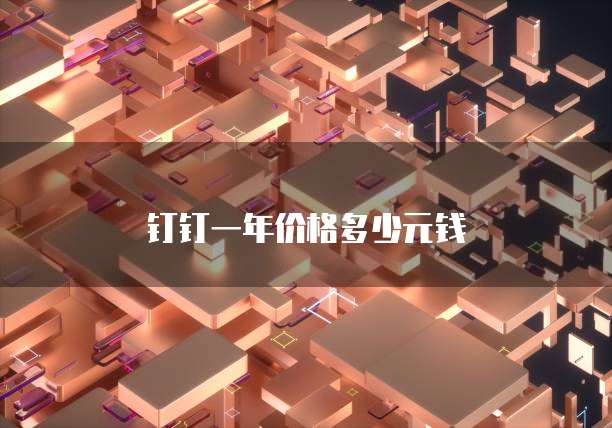 钉钉一年价格多少元钱
