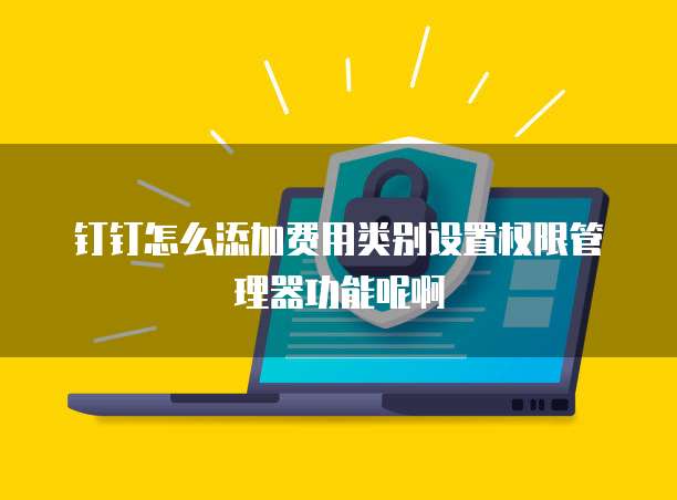 钉钉怎么添加费用类别设置权限管理器功能呢啊
