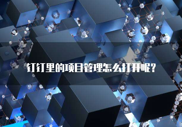 钉钉里的项目管理怎么打开呢?