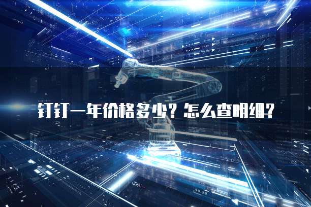 钉钉一年价格多少?怎么查明细?
