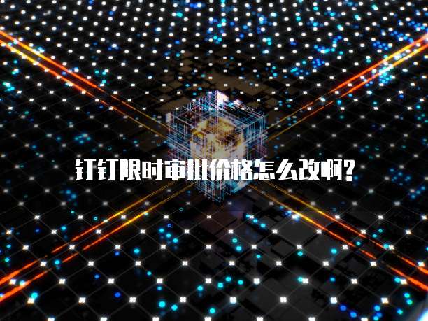 钉钉限时审批价格怎么改啊?