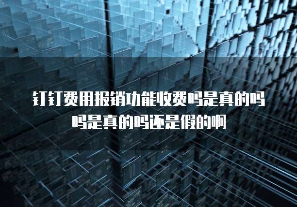 钉钉费用报销功能收费吗是真的吗吗是真的吗还是假的啊