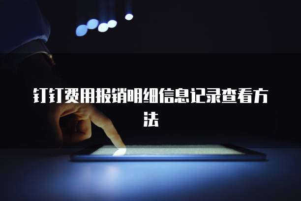 钉钉费用报销明细信息记录查看方法