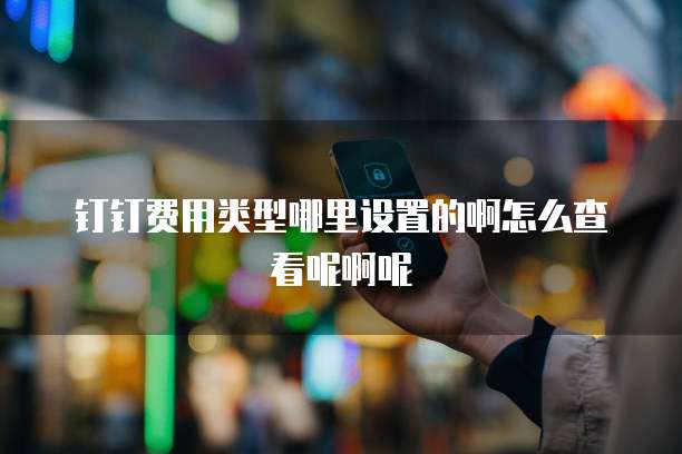 钉钉费用类型哪里设置的啊怎么查看呢啊呢