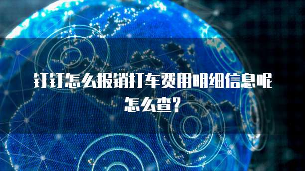 钉钉怎么报销打车费用明细信息呢怎么查?