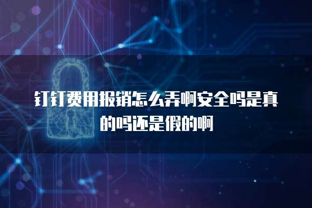 钉钉费用报销怎么弄啊安全吗是真的吗还是假的啊