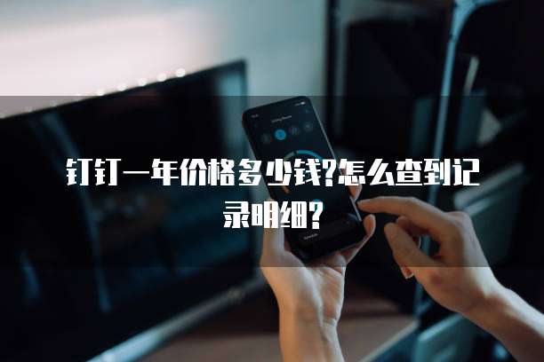 钉钉一年价格多少钱?怎么查到记录明细?