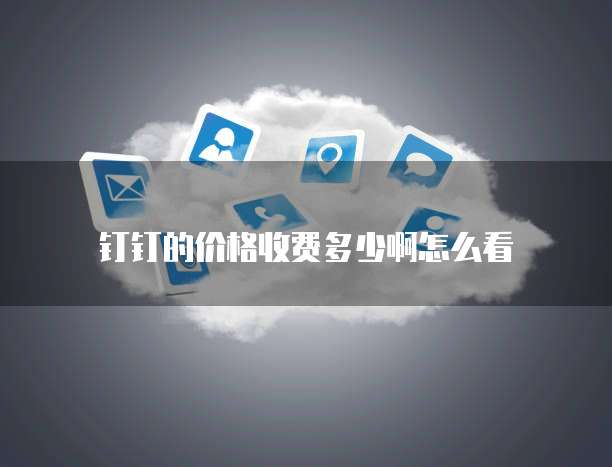 钉钉的价格收费多少啊怎么看