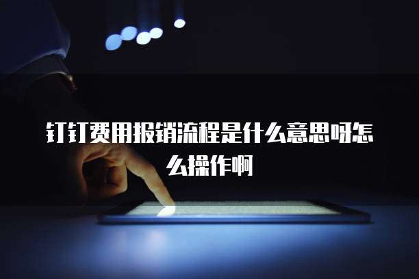 钉钉费用报销流程是什么意思呀怎么操作啊