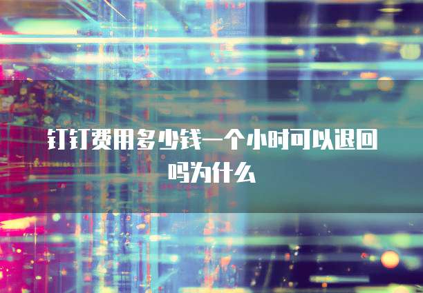 钉钉费用多少钱一个小时可以退回吗为什么