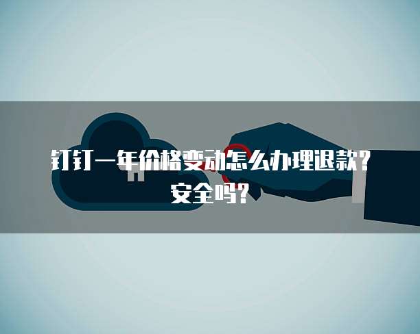 钉钉一年价格变动怎么办理退款?安全吗?