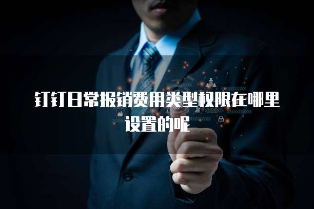 钉钉日常报销费用类型权限在哪里设置的呢