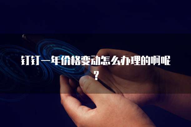 钉钉一年价格变动怎么办理的啊呢?