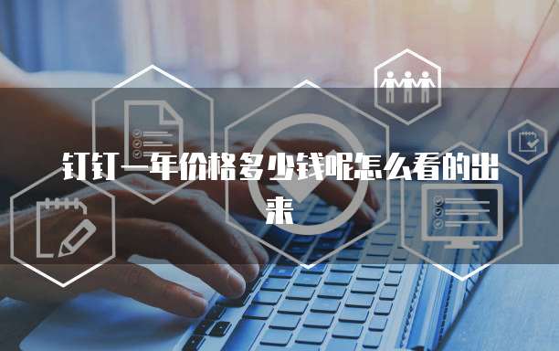 钉钉一年价格多少钱呢怎么看的出来