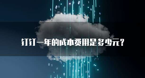 钉钉一年的成本费用是多少元?
