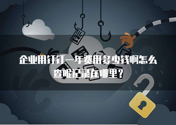 企业用钉钉一年费用多少钱啊怎么查呢记录在哪里?